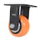 Vestil Polyurethane Rigid Caster 4 In. Diameter x 2 In. Width 551 Lb. Capacity Orange/Silver CST-E6-4X2PUP-R - alternate 4